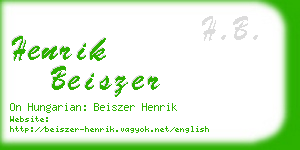 henrik beiszer business card